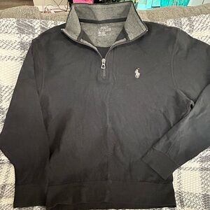 Polo by Ralph Lauren Black Quarter-Zip Sweater